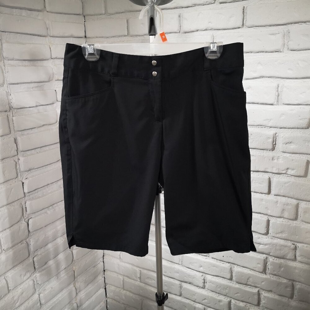 Adidas Brand Ladies Size 8 Black Bermuda Length Active Shorts